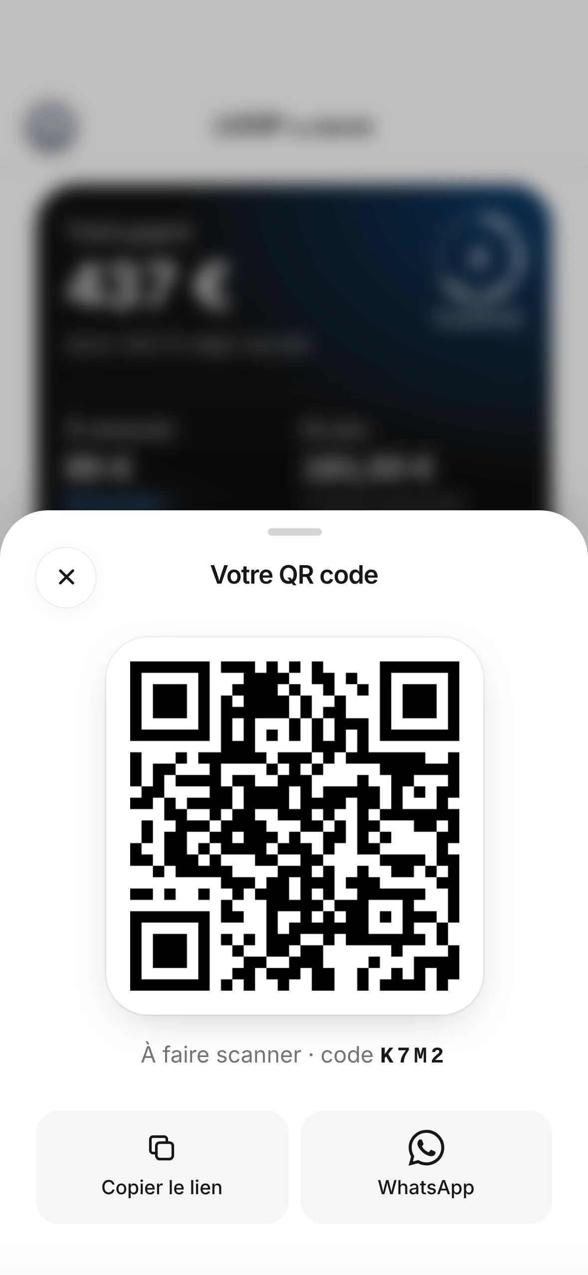 Le QR code de l'ambassadeur, à faire scanner.