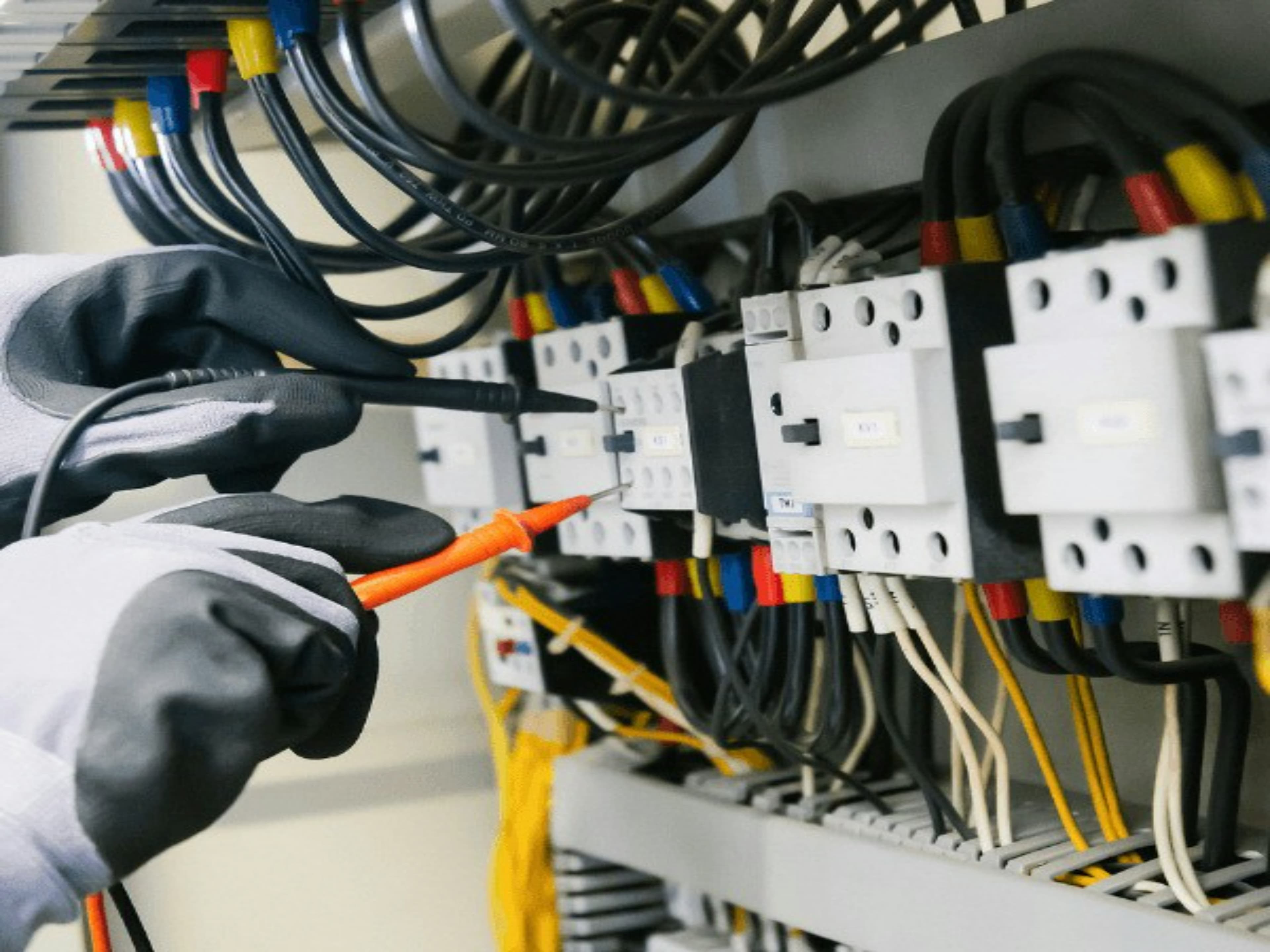 Électricien diagnostiquant un tableau électrique en urgence