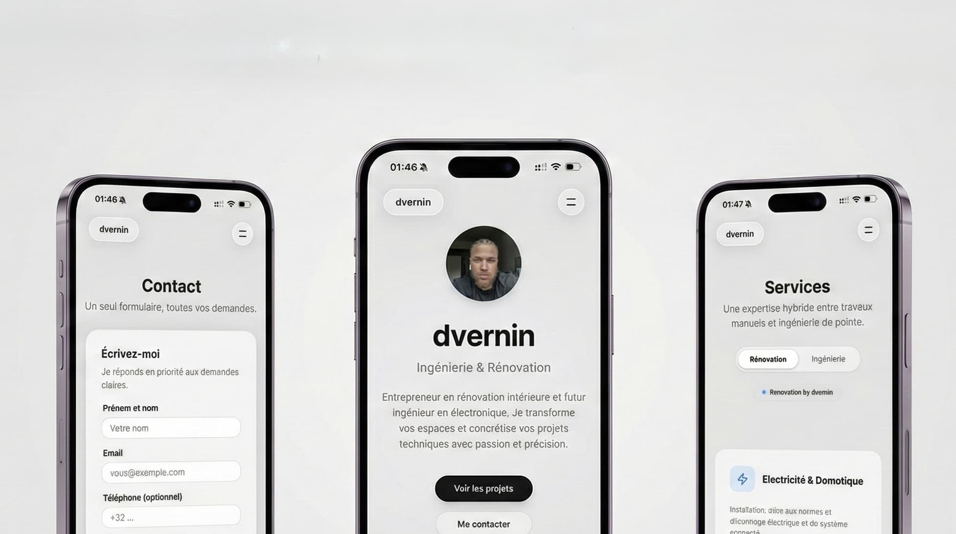 Développement de dvernin.com
